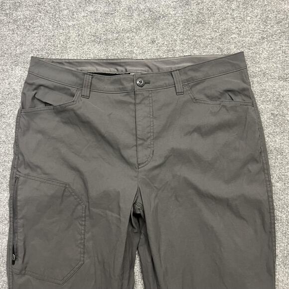 Eddie Bauer Pants Mens 38x32 Gray Fleece Lined Tech Outdoor Nylon Spandex Hiking - Picture 2 of 12